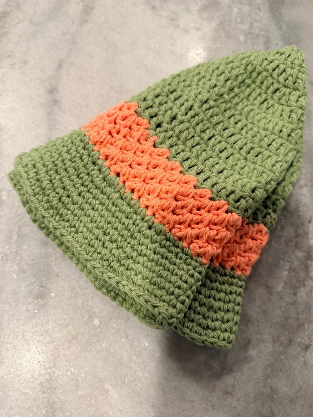 Handmade Crochet Bucket Hat 100% Cotton Lightweight Packable Festival Boho Beach